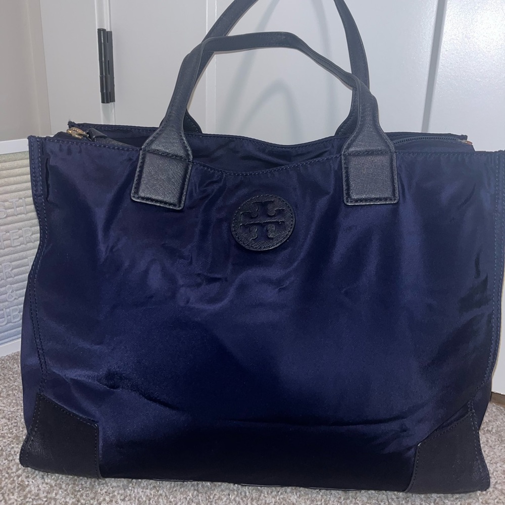 Tory Burch Navy Ella PACKABLE Tote - Picture 8 of 8